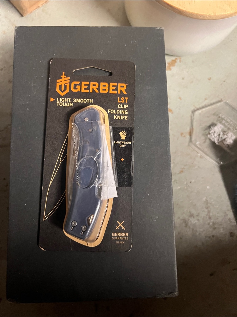 Gerber LST Folding Knife - Navy Blue and Silver new open package
